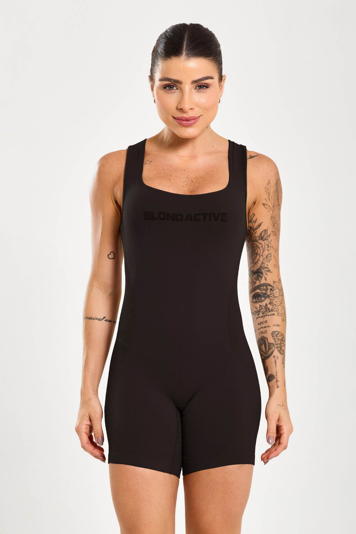 Macaquinho Lycra Seamless Energy Anatômico Preto