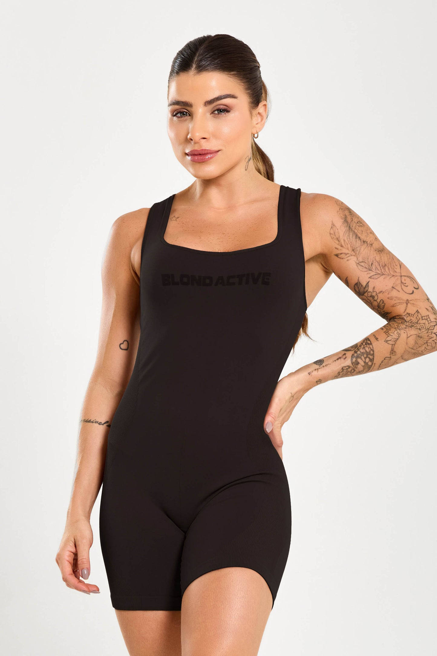 Macaquinho Lycra Seamless Energy Anatômico Preto