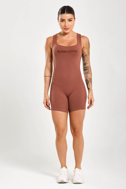 Macaquinho Lycra Seamless Energy Anatômico Coffe