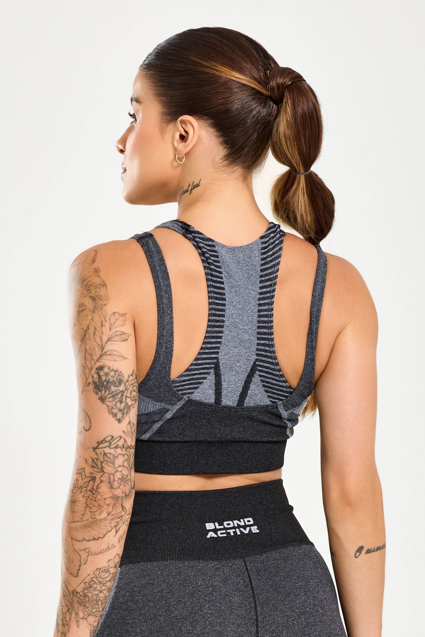 Top Duplo Mescla Dark Lycra Seamless