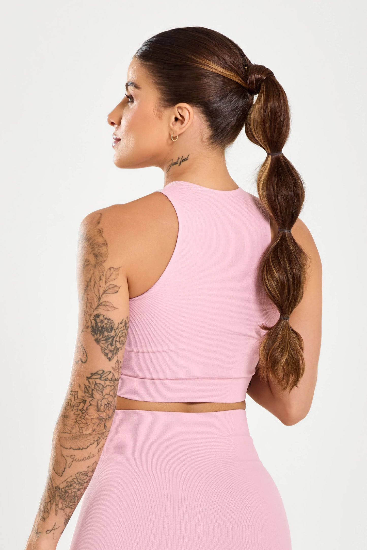 Conjunto Energy Seamless  Top Cropped (Rosa) + Legging Lisa (Rosa)