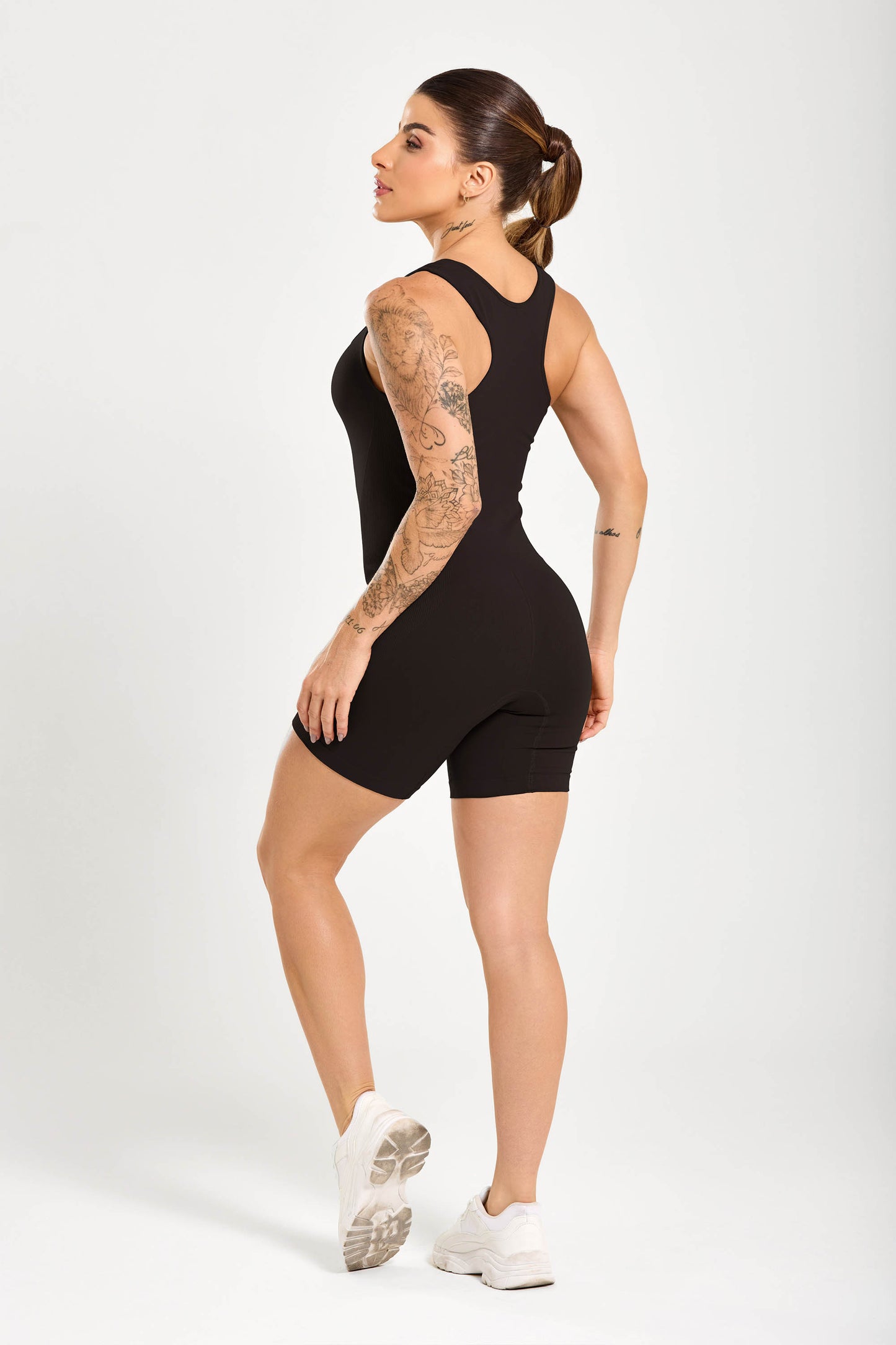 Macaquinho Lycra Seamless Energy Anatômico Preto