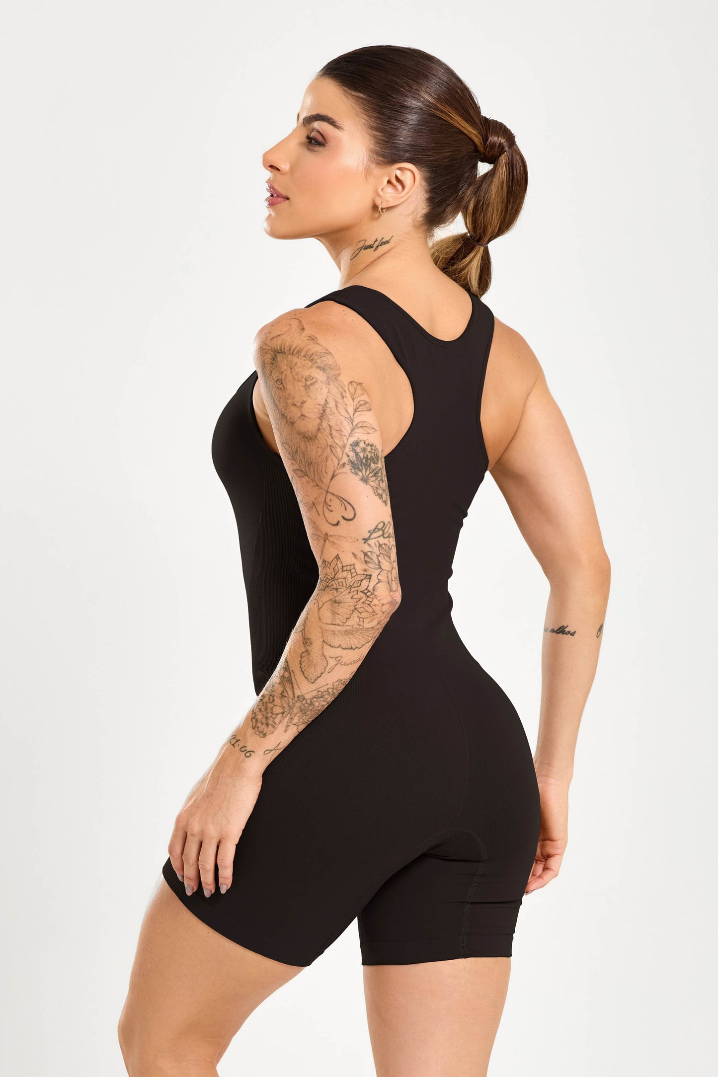 Macaquinho Lycra Seamless Energy Anatômico Preto