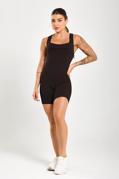 Macaquinho Lycra Seamless Energy Anatômico Preto