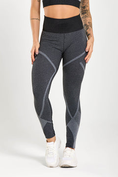 Calça Legging Mescla Black Lycra Sem Costura