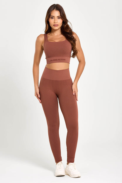 Calça Legging Energy Lycra Seamless Tex Coffe